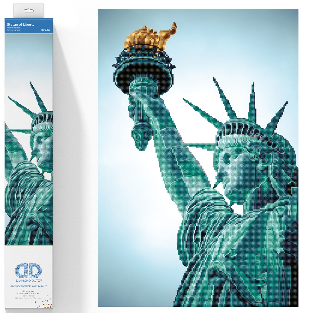 DIAMOND DOTZ ® - Statue of Liberty, Partial Drill, Round Dotz, Diamond  Painting Kits, Diamond Art Kits for Adults, Gem Art, Diamond Art, Diamond  Dotz Kits, 18x27